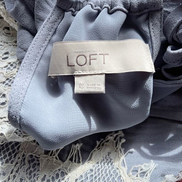 Loft Tiered Lace Trim Halter Top Size XS - Picture 6 of 7